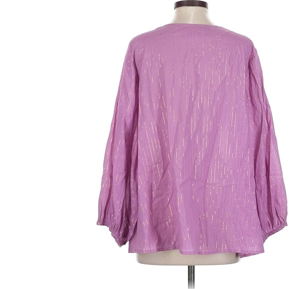 Emerson Fry Bardot Top Pink Lavender Luxe with Metallic thread size XS - Picture 5 of 13